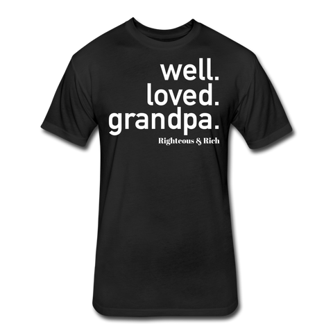Well Loved Grandpa Fitted Cotton/Poly T-Shirt - black