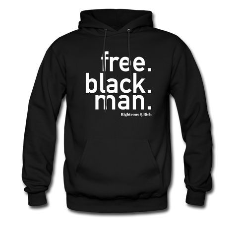 Free Black Man Hoodie - black