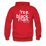 Free Black Man Hoodie - red