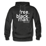 Free Black Man Hoodie - charcoal grey