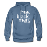 Free Black Man Hoodie - denim blue