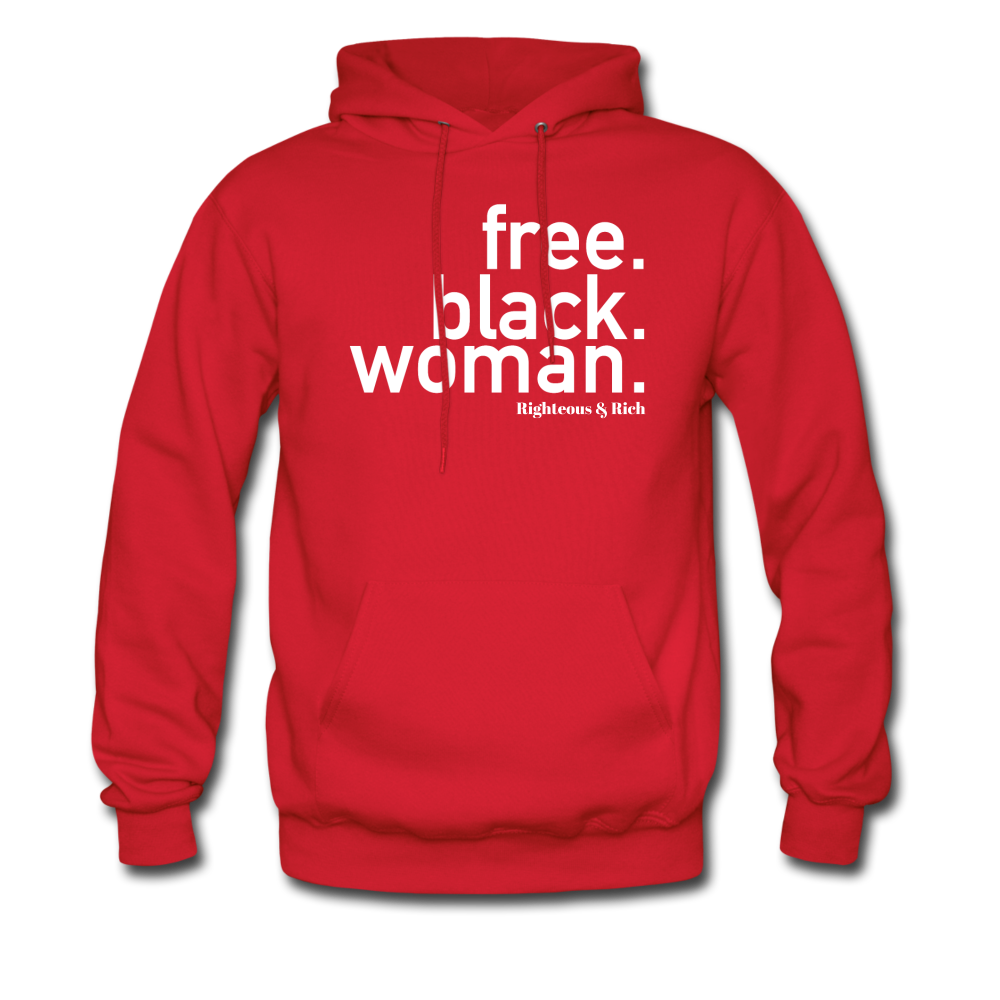 Free Black Woman Hoodie UNISEX - red