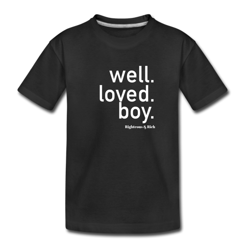 Well Loved Boy Kids' Premium T-Shirt - black
