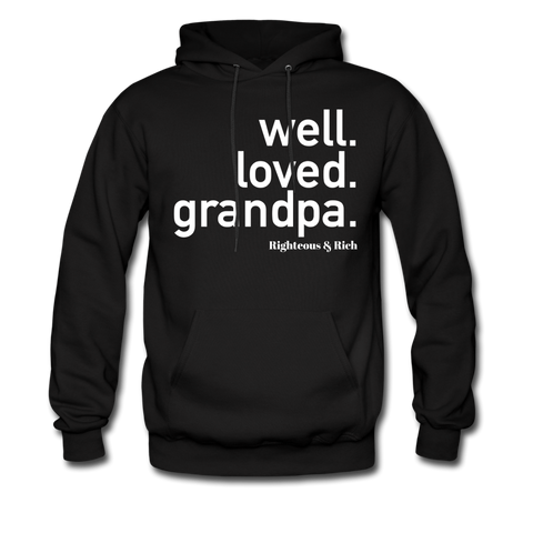 Well Loved Grandpa Hoodie - black