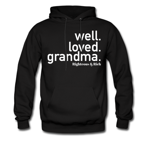 Well Loved Grandma Unisex Hoodie - black