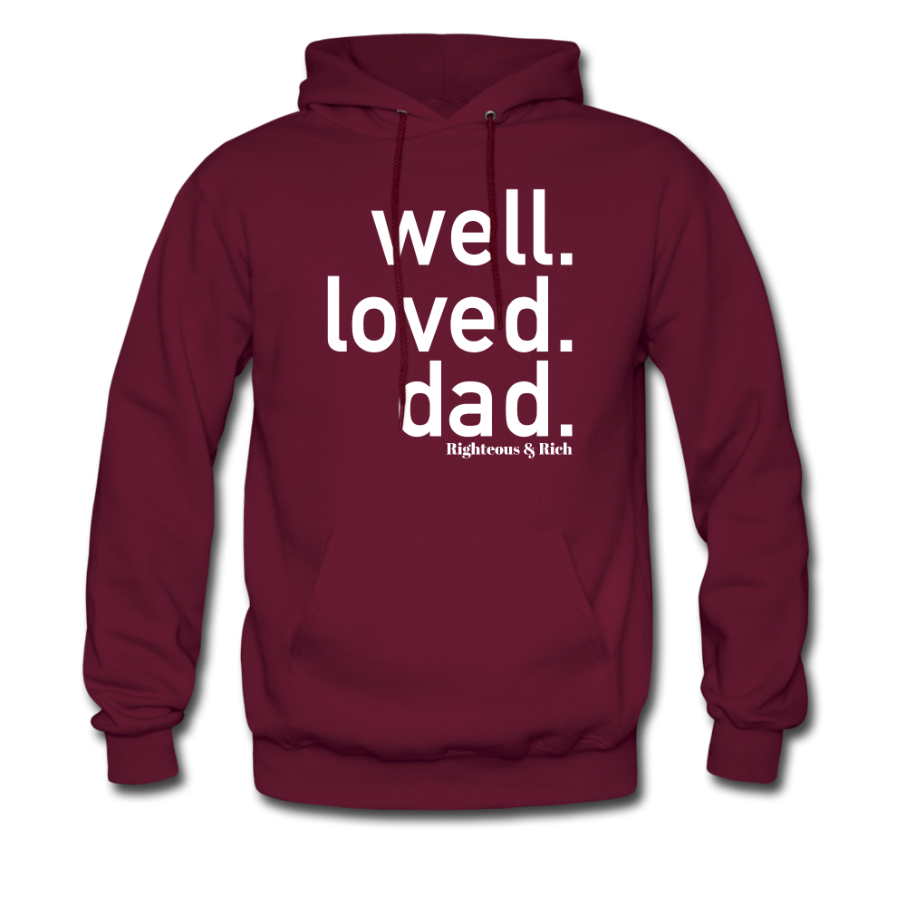 Well Loved Dad Men's Hoodie - burgundy