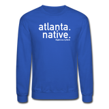 Atlanta Native Crewneck Sweatshirt(smaller graphic) - royal blue