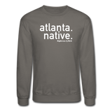 Atlanta Native Crewneck Sweatshirt(smaller graphic) - asphalt gray