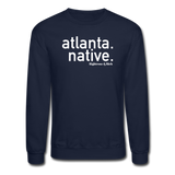 Atlanta Native Crewneck Sweatshirt(smaller graphic) - navy