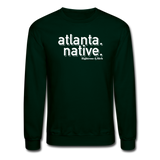 3D Atlanta Native Crewneck Sweatshirt(smaller graphic) - forest green