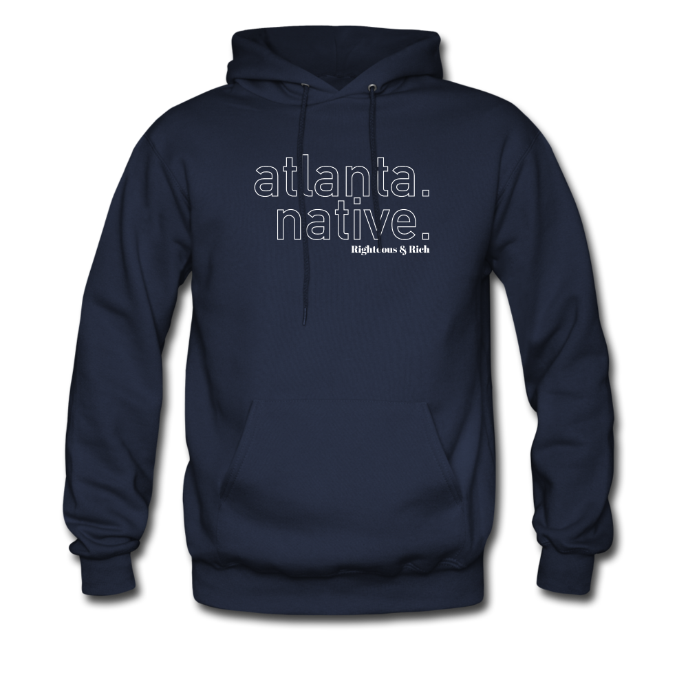 Atlanta Native Hoodie UNISEX(smaller graphic) - navy