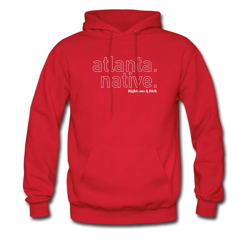 Atlanta Native Hoodie UNISEX(smaller graphic) - red