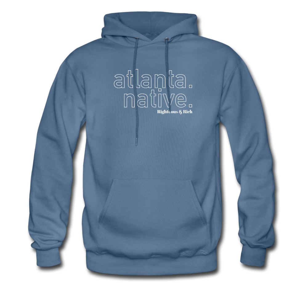 Atlanta Native Hoodie UNISEX(smaller graphic) - denim blue