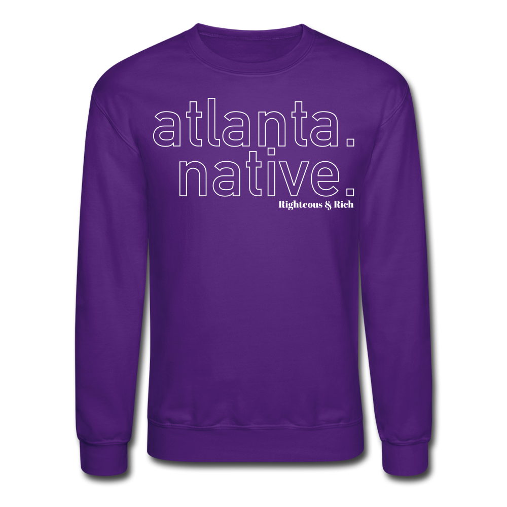 Atlanta Native Crewneck Sweatshirt UNISEX - purple