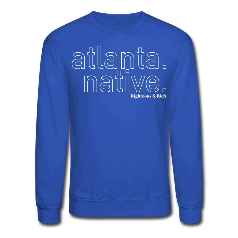 Atlanta Native Crewneck Sweatshirt UNISEX - royal blue