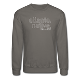 Atlanta Native Crewneck Sweatshirt(smaller graphic) - asphalt gray