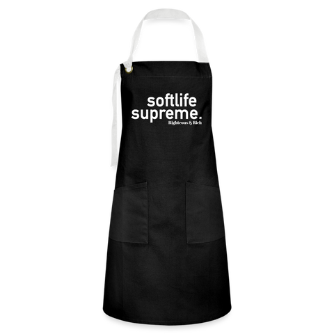 Softlife Supreme Artisan Apron - black/white