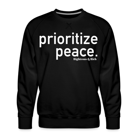 Prioritize Peace Unisex Crewneck Sweatshirt - black