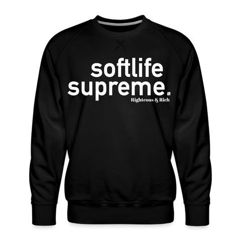 Softlife Supreme Unisex Crewneck Sweatshirt - black